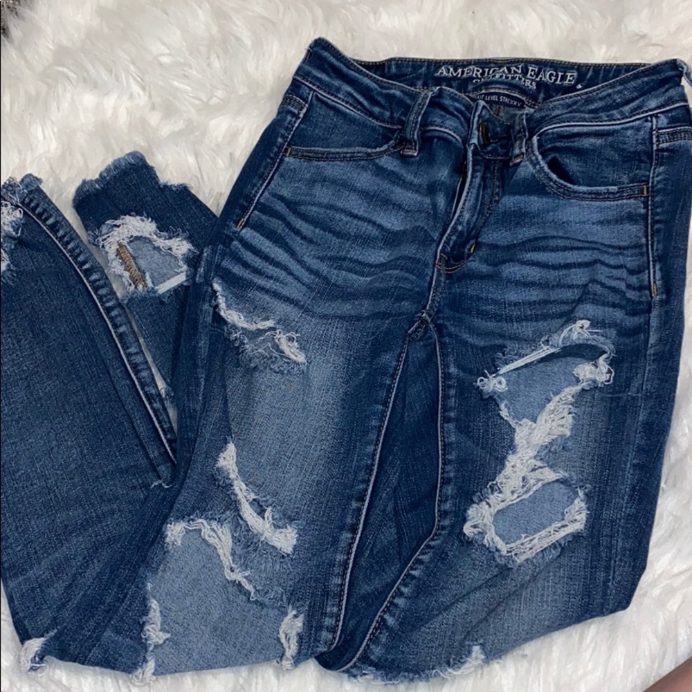 American Eagle ripped jeans